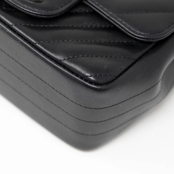 Chanel Lambskin Chevron Square Mini Flap Bag Black SHW - Picture 12 of 15